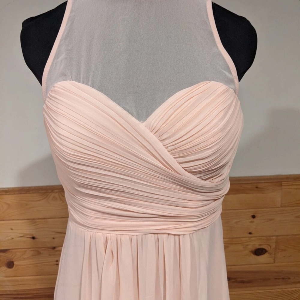 Bill Levkoff Pink Ruched Strapless Sundress